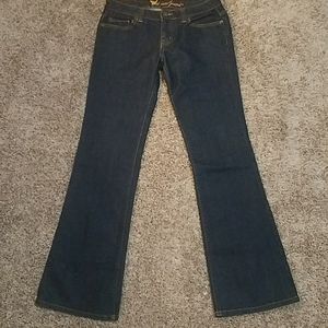 Big flare dark denim jeans